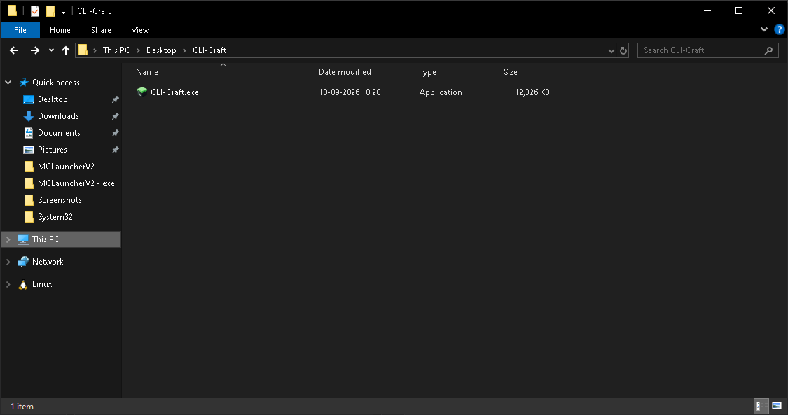Folder Setup Screenshot